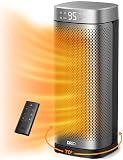 DREO Space Heaters for Indoor Use, 16 Inch Fast Heating Portable Heaters with Remote, 12H Timer, 70° Oscillation, Overheat Protection, Safety Heat, Large PTC Ceramic Electric for Bedroom Home Office