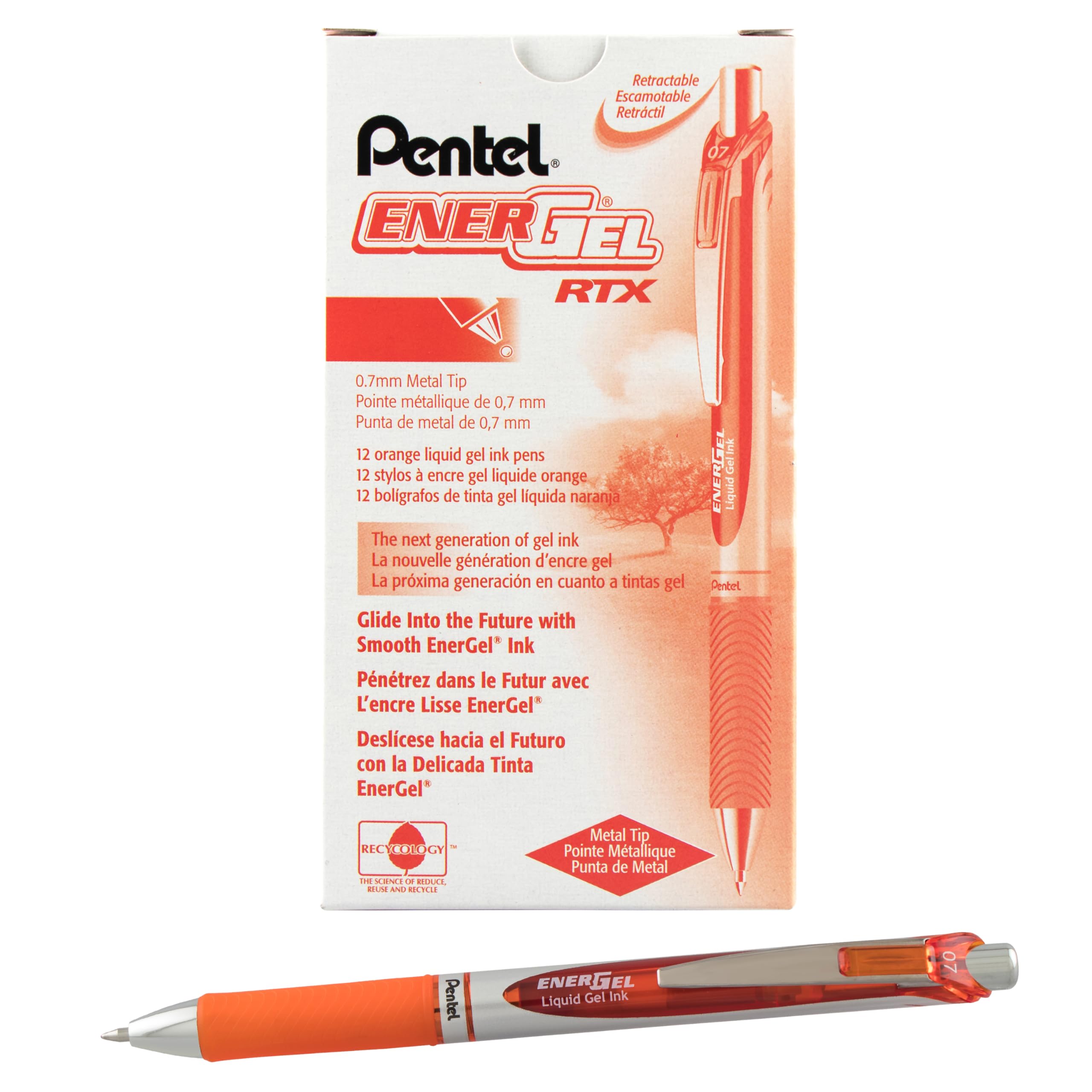 EnerGel BL77-FX 0.7 mm XM Retractable Roller Ball Gel Pen (Pack of 12)