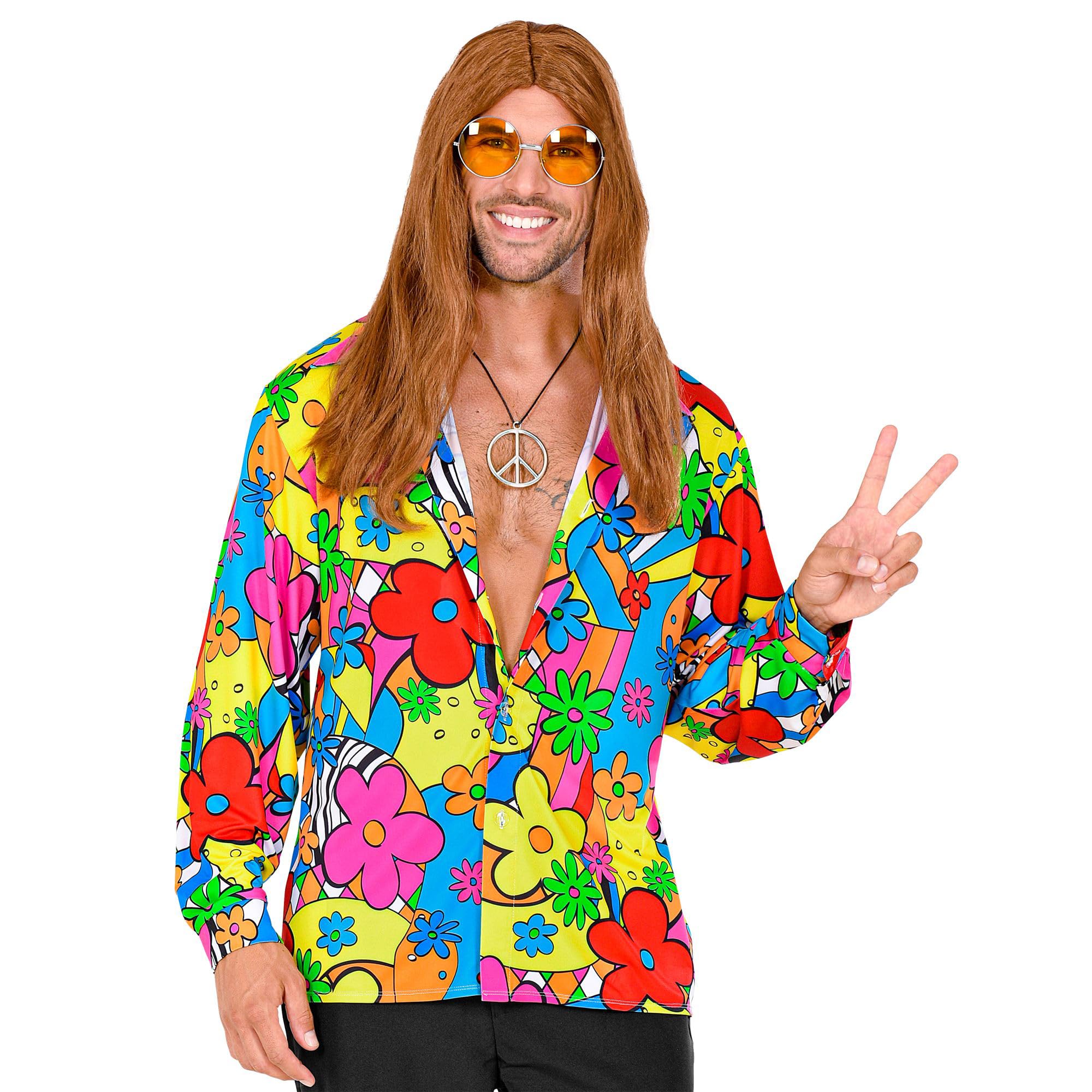 Flower Power Shirt Costume Small for 60s 70s Hippy Fancy Dress