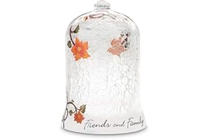 PAVILION GIFT COMPANY We Love by Pavilion 7-1/2-Inch Crackled Glass Dome, Friends and Family Sentiment