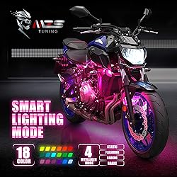 MZS Motorcycle LED Light Kit, Multi-Color Neon RGB