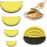 Tortilla Sealer Crimper Maker - for 10"+8"+6"+4" Flour Tortillas | 4pcs Press Make Sealed Taco,Quesadilla,Empanada,Burrito,Dumpling,Sandwich,BPA-Free,Dishwasher Safe (Black Yellow)