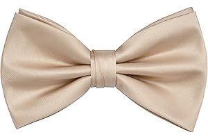Branduce Mens Solid Color Adjustable Pre-tied Bow Tie for Men Party Wedding
