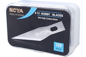 NOVA 120 pack #11 Hobby Blade Refill, Exact-To Knife Steel Replacement Blades with storage box for Crafts, Hobbies, Scrap booking, Stencil, Precision Art, Architecture Modeling