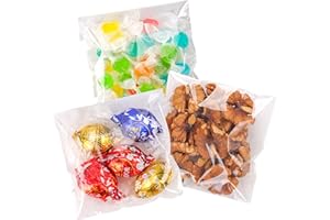 YunKo Self Sealing Cellophane Bags Clear Cookie Bags for Gift Giving Treat bags for Packaging Cookies,Candy,Gifts(100 PACK,4x4 INCH)