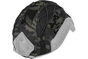 TOPTACPRO Tactical Helmet camo Cover for Fast Helmet in Size M/L, Paintball Shooting Gear - 500D Nylon -Without Helmet