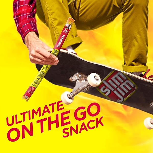 SLIM JIM GIANT SMOKED MEAT STICKS, ORIGINAL FLAVOR, 6G PROTEIN PER STICK, EASTER BASKET STUFFER FOR MEN, 0.97 OZ. (24 COUNT)