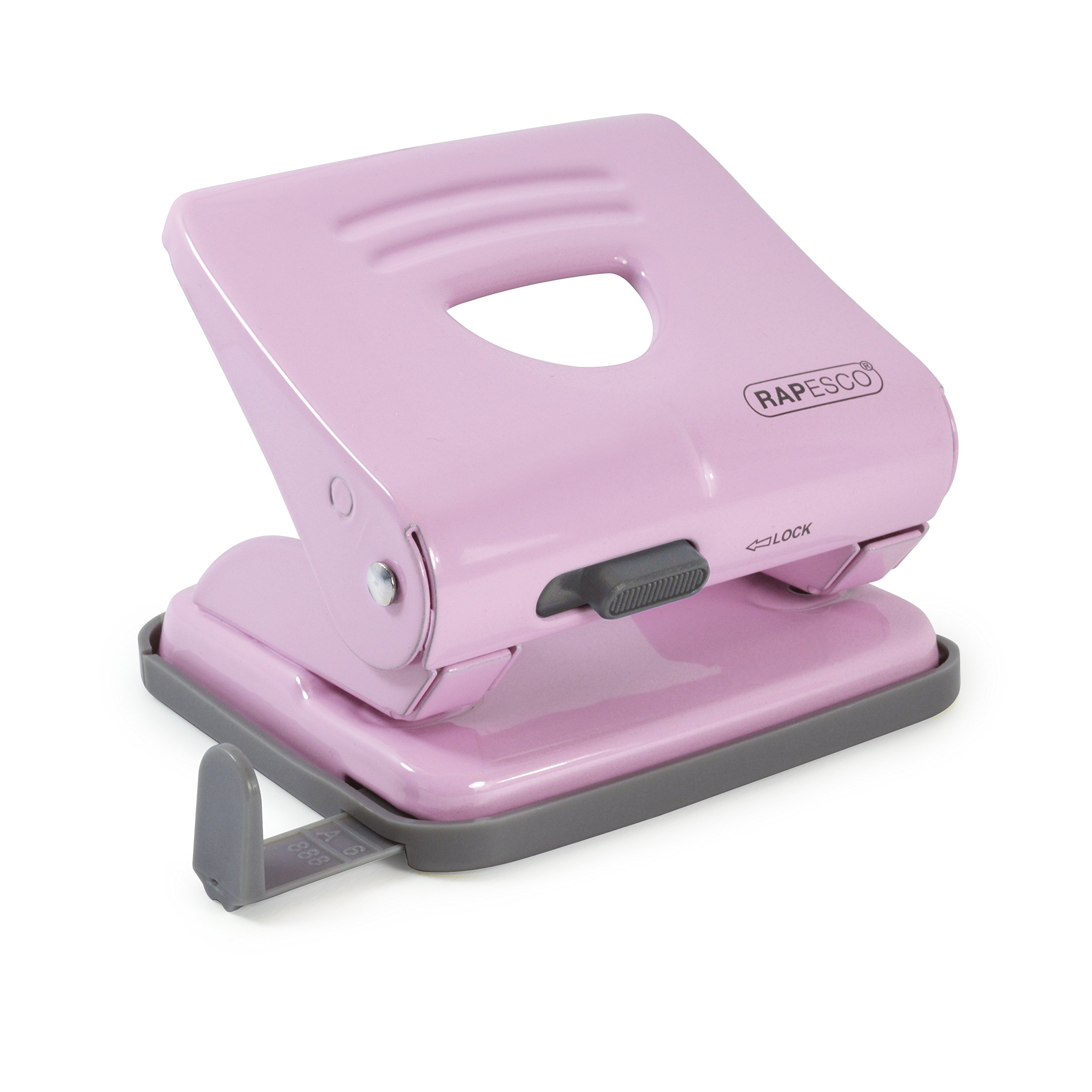 Rapesco 1358 825 2-Hole Metal Punch, 25 Sheet Capacity, Candy Pink