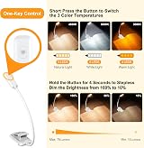 Gritin 9 LED Clip On Book Light Warm Cool White 3 Modes Rechargeable view 3