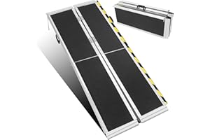MKBVE Wheelchair ramp 6FT, Lightweight, Foldable and Portable, can be Used for Wheelchair ramps, Motorcycle ramps, Stair Step ramps, and Boarding and alighting ramps