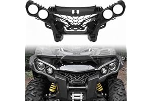 SAUTVS Front Fascia for Can-Am Outlander 570 650 800 850 1000, Black Combination Front Brush Guard Bumper for Can Am Outlande