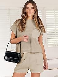 ANRABESS Women's Two Piece Summer Outfits Knit
