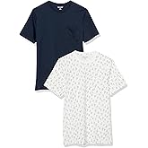 Amazon Essentials Mens T-Shirt Slim-Fit Short-Sleeve Crewneck Pocket