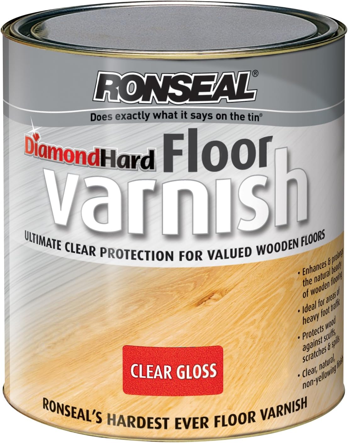 Ronseal DHFVG5L Diamond Hard Floor Varnish Gloss 5 Litre