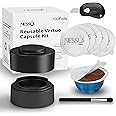 Nessus Reusable Pod Kit for Nespresso Pods Vertuo, Reuse Old Coffee Pods for Nespresso Vertuo: 100 Pcs Aluminum Foil Seal Lid