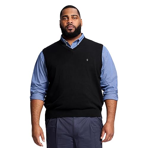 IZOD Men's Big and Tall Premium Essentials V-Neck Sweater Vest