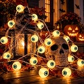 KEPATO Halloween String Lights, Eyeball Lights 10FT 20 LEDs Battery Operated with 2 Lighting Modes, Halloween Decorations for Indoor Outdoor Party Decor
