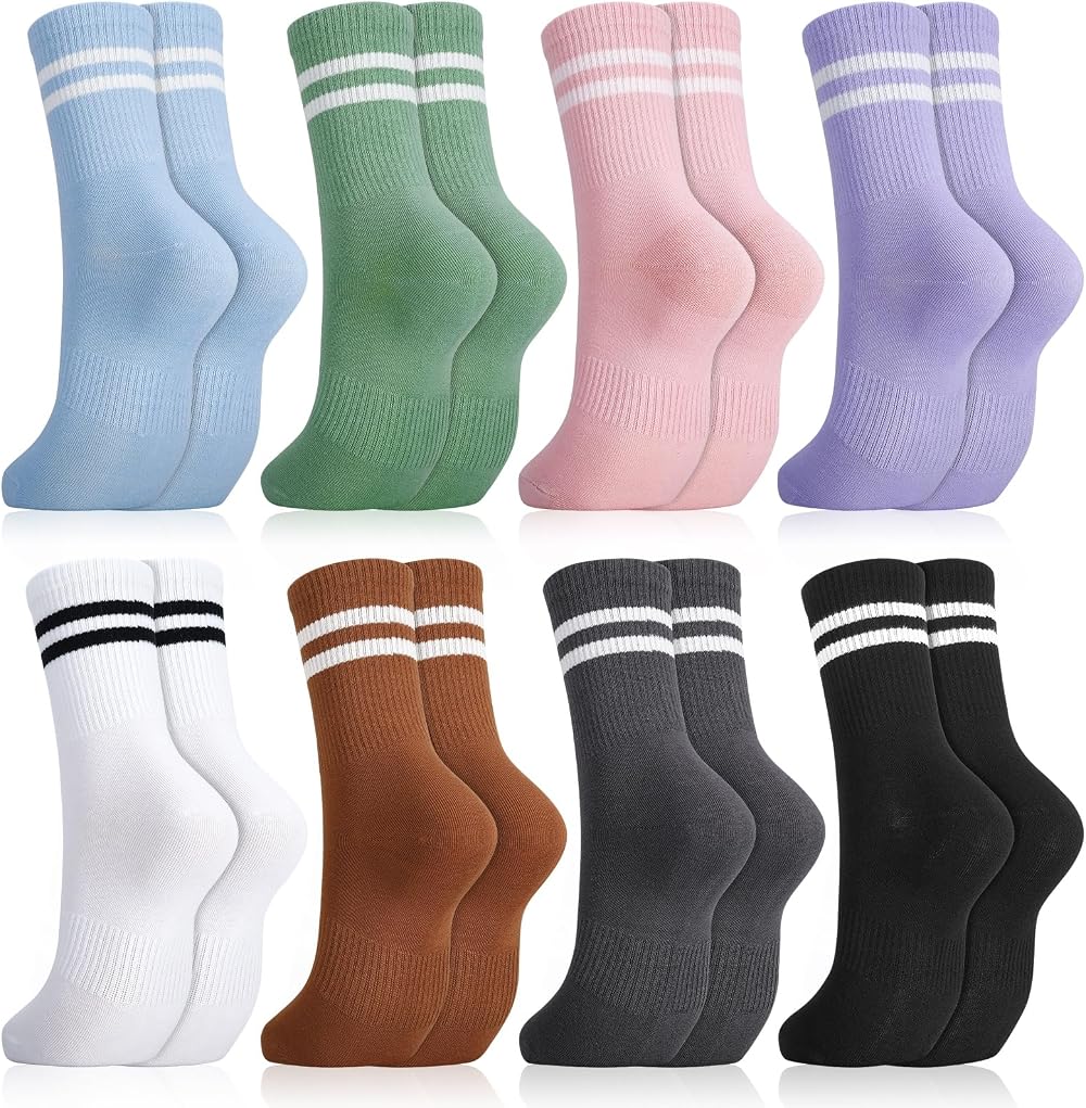 Zuimei 8 Pairs Ladies Socks Cotton Polyester Ankle Sport Casual Multipack