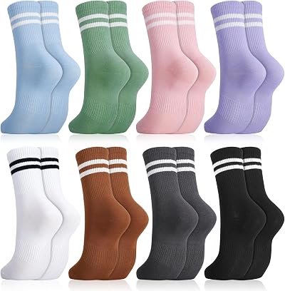 Zuimei 8 Pairs Ladies Socks Cotton Polyester Ankle Sport Casual Multipack