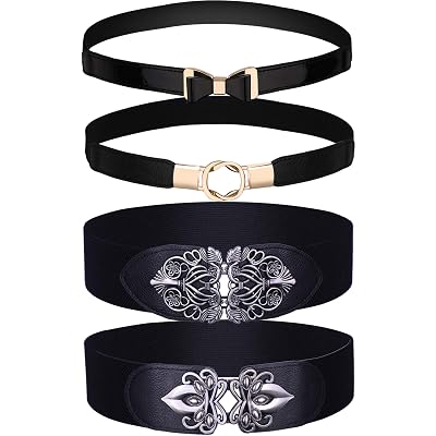 4 Pieces Women Vintage Waist Belt Elastic Stretch Guyana | Ubuy display picture 3
