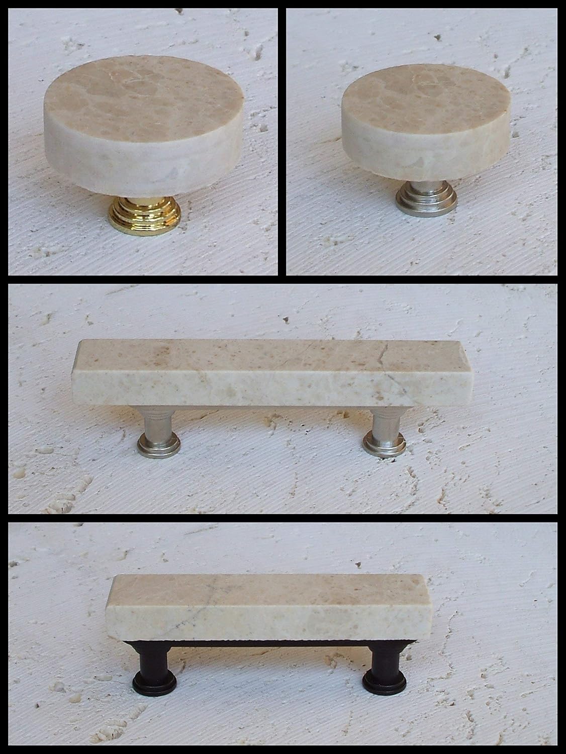 Amazon Com Marble Cabinet Knob Or Pull Crema Marfil Handmade