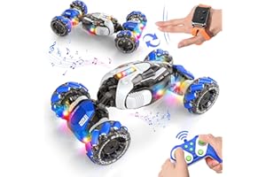 Nicella Gesture Sensing RC Stunt Car, Remote Control Cars Transformer Toys for Age 5-7 6-12 8 9 10 11 Yr Boys Girls, Christmas Birthday Gifts Toys for Kids, 2.4Ghz Hand Control 360° Rotating Toys Car