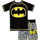 BATMAN Boys' DC Comics Two Piece Swim Set 10 Black