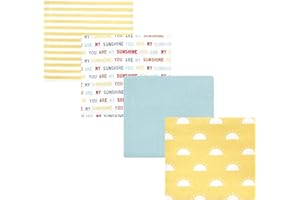 Hudson Baby Unisex Baby Cotton Flannel Receiving Blankets, My Sunshine, One Size