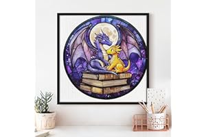 Cross Stitch Kits - Cute Dragon Animals Series | Beginner DIY Embroidery Kit with 11CT Fabric & Vibrant Threads | DIY Mindful