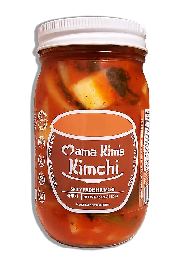 Mama Kim's Kimchi Spicy Radish Kimchi 16oz Jar Grocery