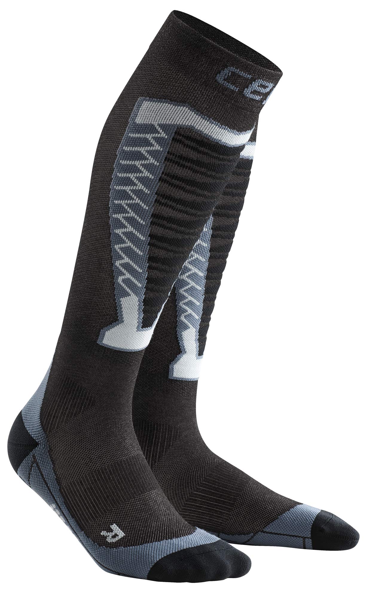 CEP Obstacle Run Compression stockings Anthracite Men Size : III
