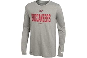 New Era NFL Men's Grids Dri-Tek Cool Heathered Grey Long Sleeve T-Shirt, Adult Football Tagless T-Shirt