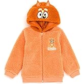 Bluey Cozy Sherpa Zip Up Cosplay Hoodie Toddler to Big Kid Sizes (2T - 10-12)