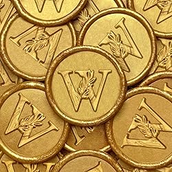 25Pcs Gold Wax Seal Stickers Handmade Vintage