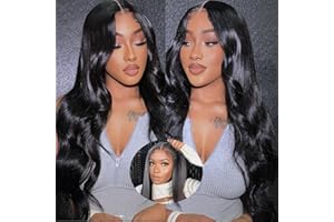 BestFun 26 Inch Wear and Go Glueless Wigs Human Hair Pre Cut 6X4 HD lace Body Wave Put on Wigs Human Hair Pre Plucked 180% Density 3 Seconds to Wear Easy Glueless Wigs for Beginners