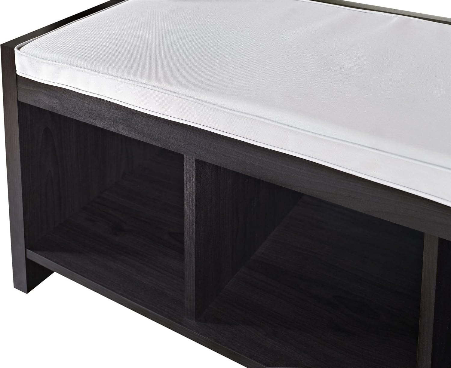 Ameriwood Home Penelope Entryway Storage Bench with Cushion, Espresso: Furniture & Decor
