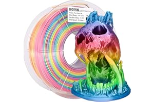 LOCYFENS Silk PLA Filament Multicolor, 3D Printer Filament Rainbow PLA Filament 1.75mm +/- 0.02mm, 3D Printing Filament 1kg/2.2lbs
