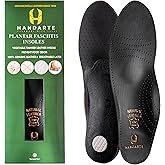 HANDARTE Leather Plantar Fasciitis Insoles | High Arch Support Inserts for Men/Women | Overpronation Insoles for Flat Feet & Metatarsalgia Relief | Anti Odor - Durable - Anti Slip (US W8.5/M7 | EU40)