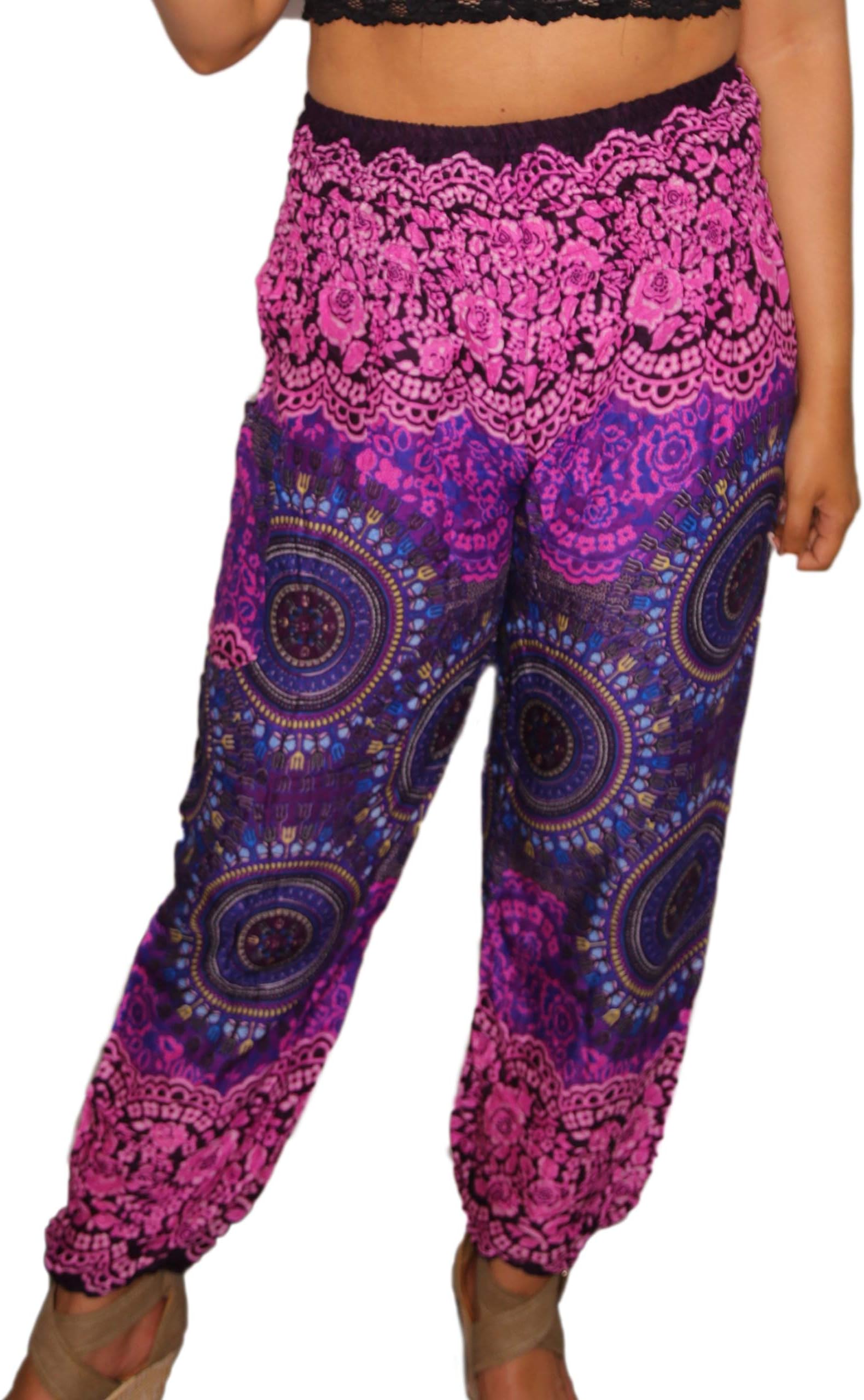 Comfortable Women Pants/Pajamas - Yoga, Harem, Beach, Lounge, Bohemian - One Size