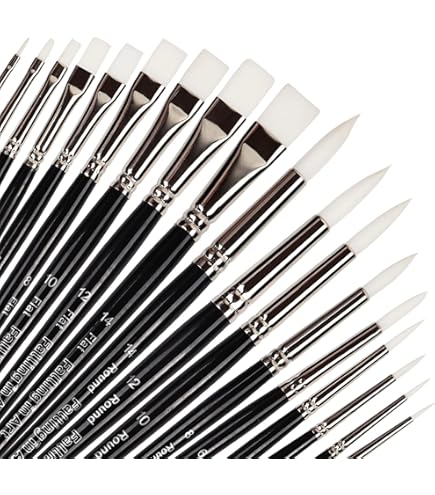 Brush Set 9152 5-Piece Syn White Taklon