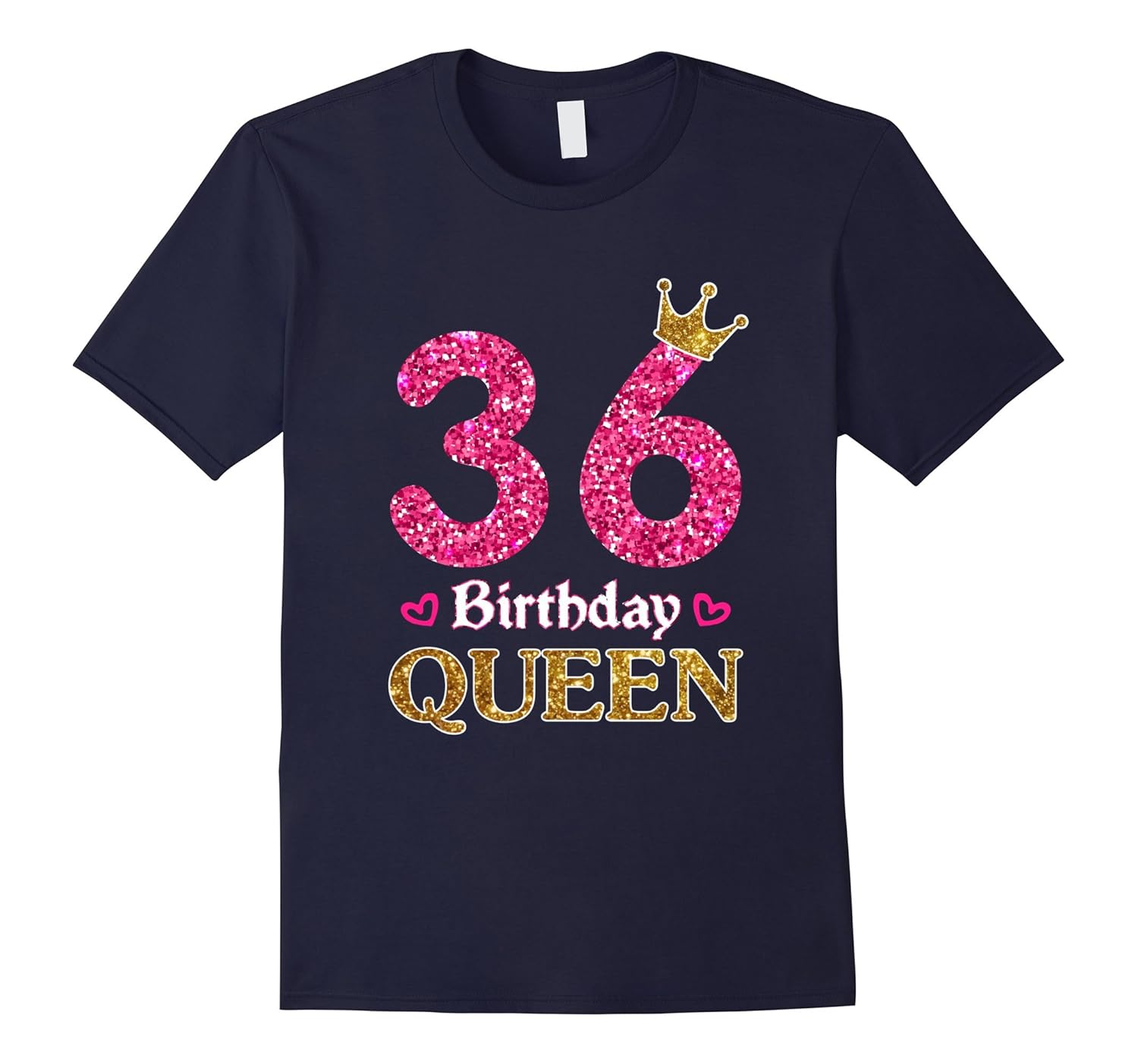 Womens 36th Birthday Girl T-Shirt Queen Crown T-shirt-Rose