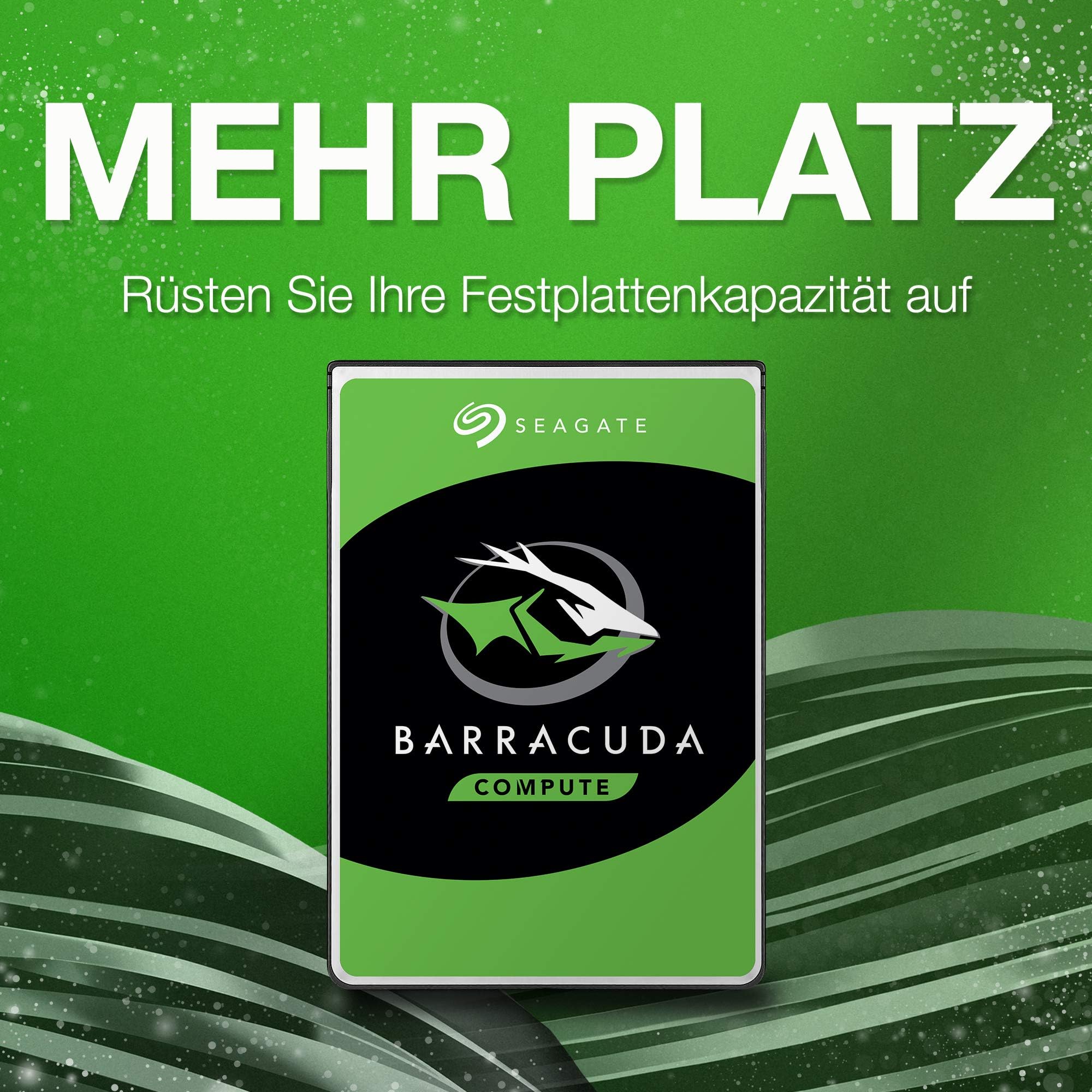 Seagate BarraCuda 4TB, Interne Festplatte HDD, 3.5 Zoll, 5400 U/Min, 256 MB Cache, SATA 6GB/s, silber, inkl. Data Rescue Service (ST4000DMZ04) 5