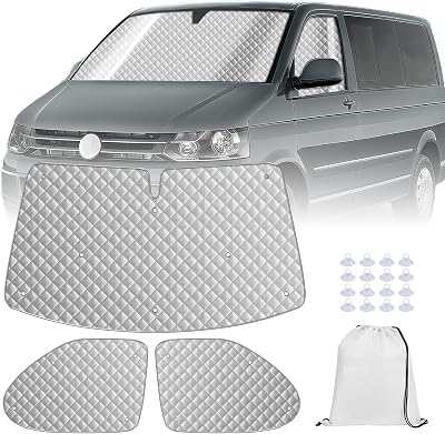 MaxEarn Internal Thermal Windshield Covers for VW T5 T6 3Pcs