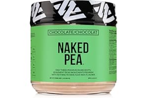 NAKED nutrition Chocolate Pea Protein Isolate from North American Farms, Only 3 Ingredients, Chocolate Vegan Protein, Gluten-