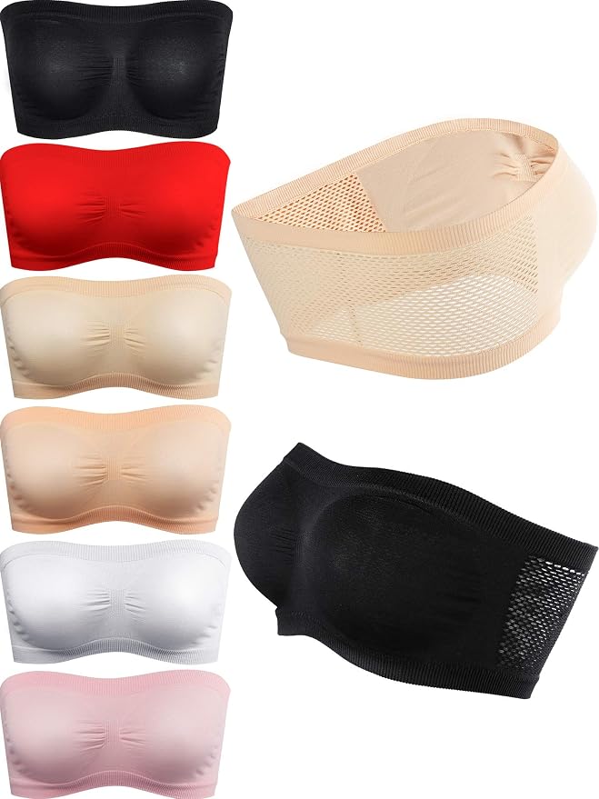 Soutien-gorge Bandeau Sans Bretelles DotVol Femme - Sans Armatures, Légèrement Rembourré, Grandes Tailles - Bralette Confortable