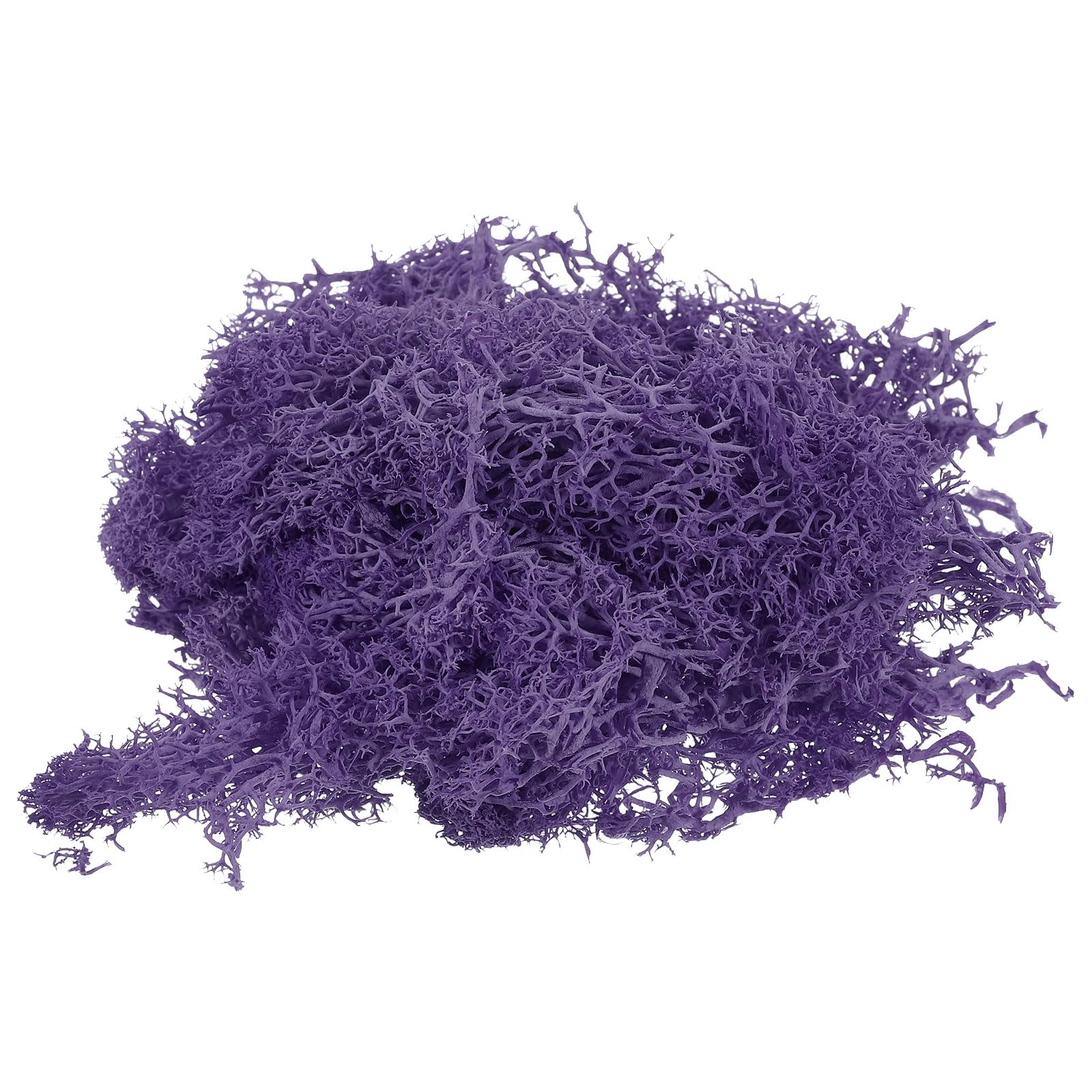PATIKIL 3.5 OZ Fake Moss, Preserved Reindeer Moss Artificial Moss Lichen Centerpieces Decor Faux Moss for Potted Plants Christmas Crafts, Dark Purple — image 1