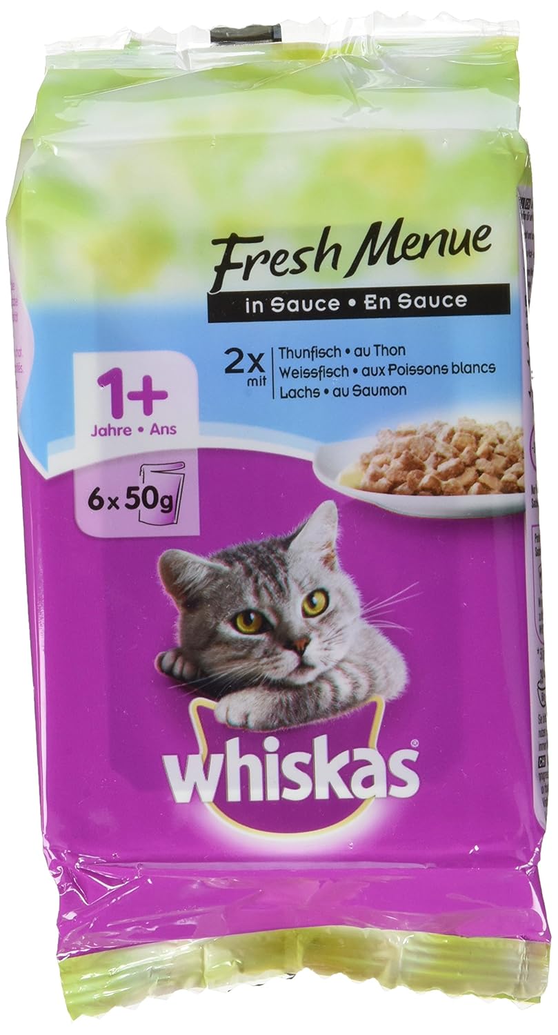 Whiskas Katzenfutter Nassfutter Fresh Menue in Sauce Adult 1+ mit