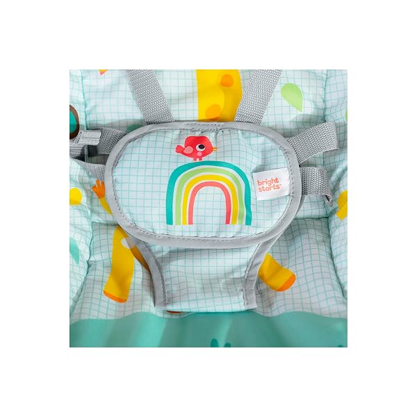 BRIGHT STARTS WILD VIBES INFANT TO TODDLER ROCKER WITH VIBRATIONS, UNISEX, NEWBORN +