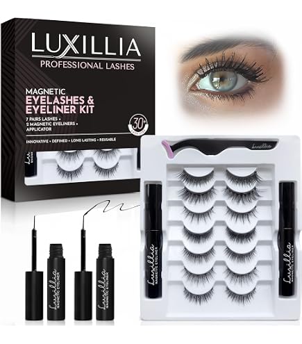 Luxillia 7-Piece Magnetic Eyelashes with Applicator & Magnetic