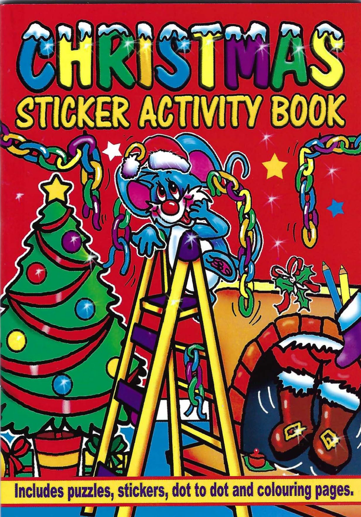 1 x Childrens Christmas Stocking Filler Mini Christmas 36 Page Sticker Activity Book